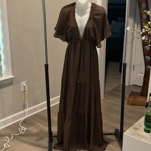 HYFVE Chocolate Brown Maxi Dress